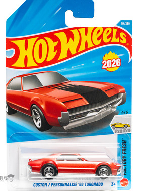 2026E-114号 '66 TORONADO 奥兹莫比尔 红色 风火轮hotwheels