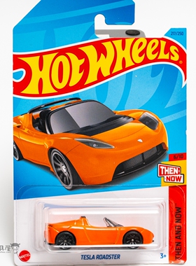 2023M-217号特斯拉ROADSTER 橙色 风火轮火辣小跑车hotwheels