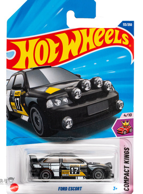 2025E-113号 FORD ESCORT 福特 黑色 风火轮火辣小跑车hotwheels