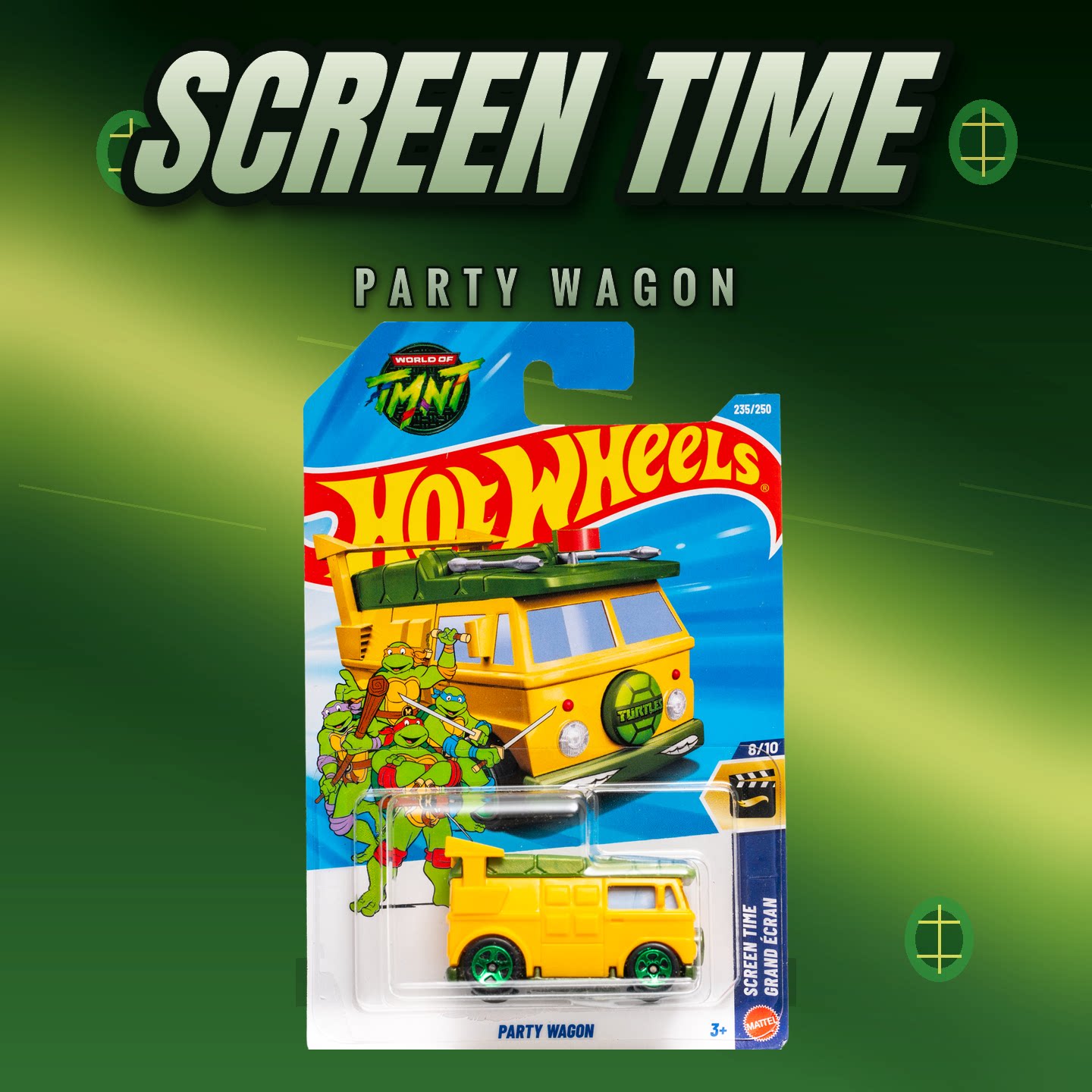 2026N-235号 PARTY WAGON 忍者神龟 黄色 风火轮小车hotwheels图片