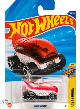 2025Q-106号 SUSHI TUNER 寿司车 吞拿鱼红色风火轮小车hotwheels
