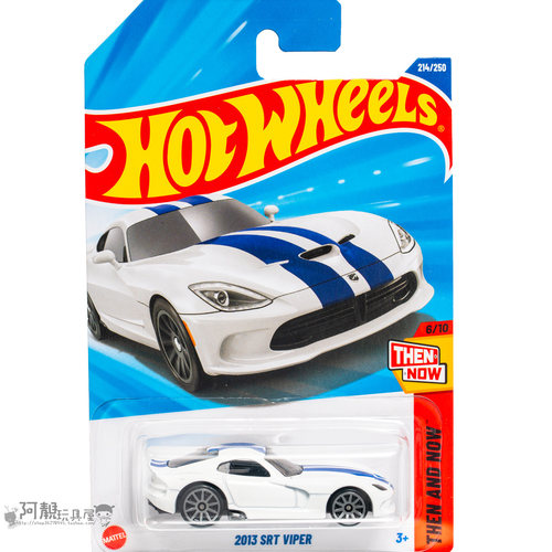 2025L-214号 2013 SRT VIPER 道奇蝰蛇 白色 风火轮小车hotwheels