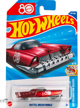 2025H-167号 DREAM MOBILE 美泰80周年车 红色 风火轮hotwheels