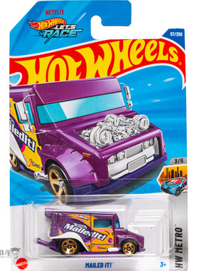 2025C-57号 MAILED IT! 普宝 紫色 风火轮火辣小跑车hotwheels