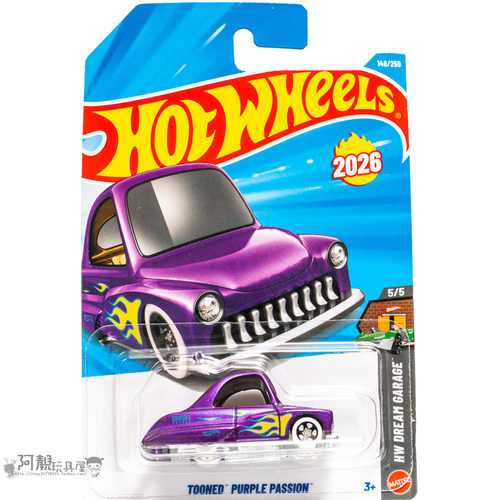 2026G-148号 TOONED PURPLE PASSION Q版 紫色 风火轮hotwheels