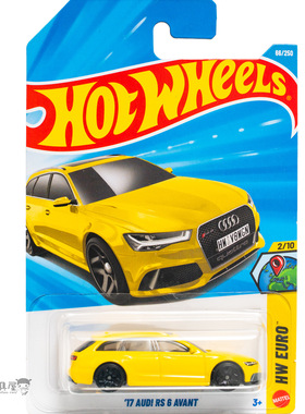 2026C-66号 '17 AUDI RS6 AVANT 奥迪 黄色 风火轮小车hotwheels