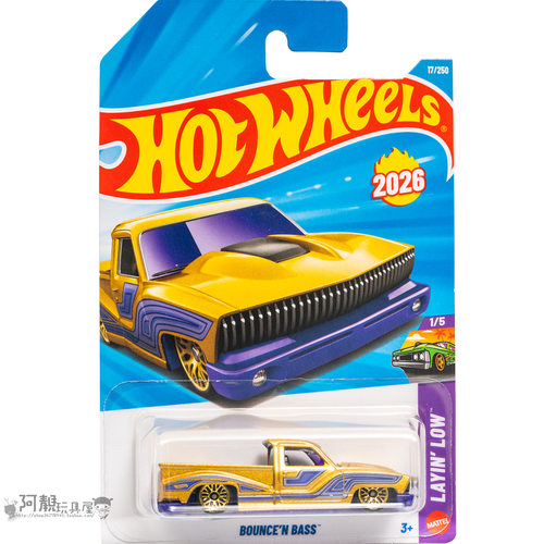 2026A-17号 BOUNCE'N BASS 金色 风火轮火辣小跑车hotwheels
