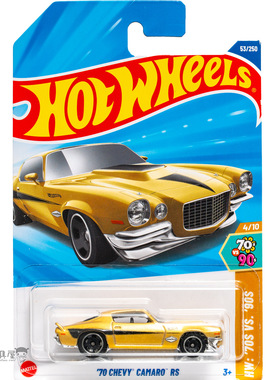 2025C-53号 '70雪佛兰科迈罗RS黄色 风火轮小跑车hotwheels