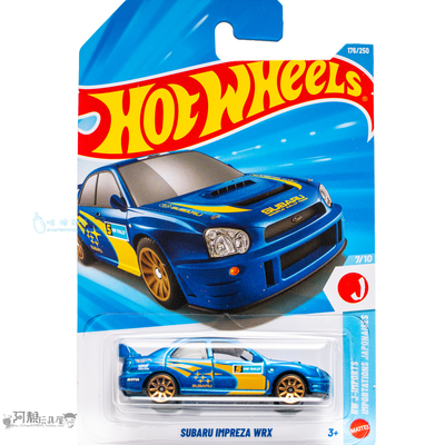 2026J-176号 斯巴鲁IMPREZA WRX 蓝色 风火轮火辣小跑车hotwheels