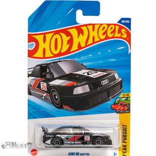 2025Q-199号 奥迪90 QUATTRO 黑色 风火轮火辣小跑车hotwheels