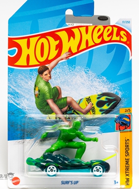 2024A-17号 SURF'S UP 绿色冲浪板 风火轮火辣小跑车hotwheels