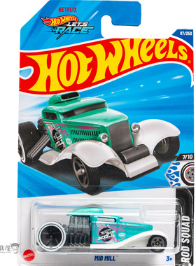2025J-97号 MID MILL 绿色 风火轮火辣小跑车hotwheels
