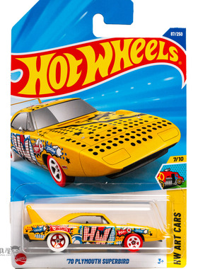 2025D-87号 '70 普利茅斯 SUPERBIRD 黄色 风火轮小跑车hotwheels