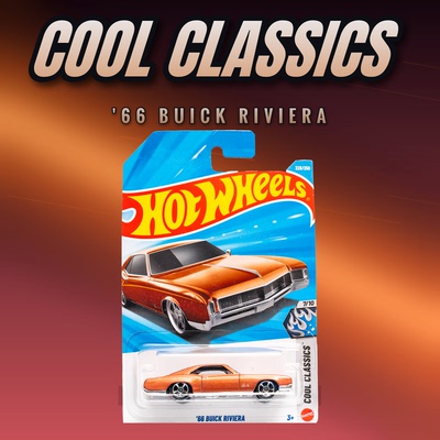 2026M-228号 '66 BUICK RIVIERA 别克 橙色风火轮小跑车hotwheels