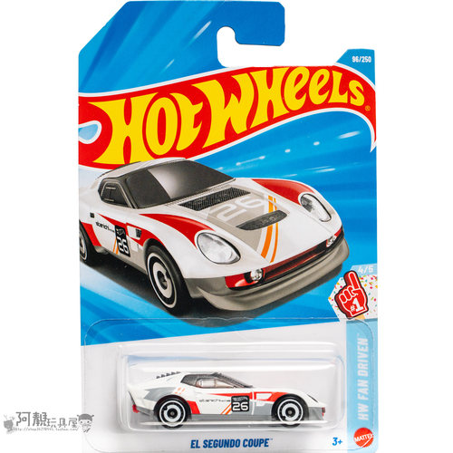 2026D-96号 EL SEGUNDO COUPE 白色 风火轮火辣小跑车hotwheels