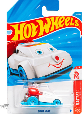 2026C-49号 QUICK CHAT 电话车 白色 风火轮火辣小跑车hotwheels