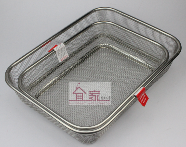 不锈钢洗菜篮水果盆沥米网筐