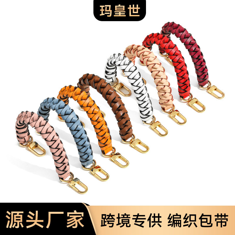 Neoeoe黑色边编织手提包带