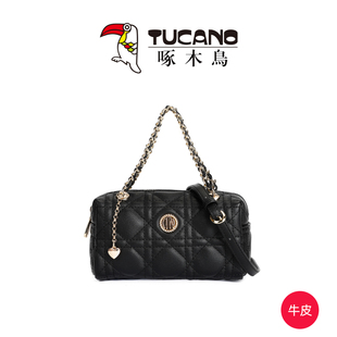 啄木鸟女包2026新款 真皮牛皮品牌包包女上班小香风轻奢手提包斜挎