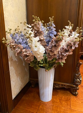 新品特价秒杀假花绢花单枝风信子飞燕草步步高升落地花艺影楼摄影