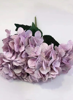 假花仿真手感绣球绢花仿真花5头把束手感3D打印胶片绣球花幸福满