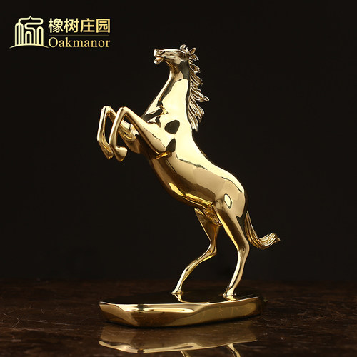 马到成功全铜办公室摆件