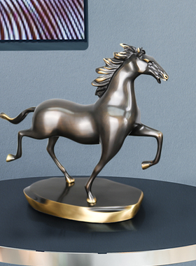 纯铜马到成功办公室摆件轻奢