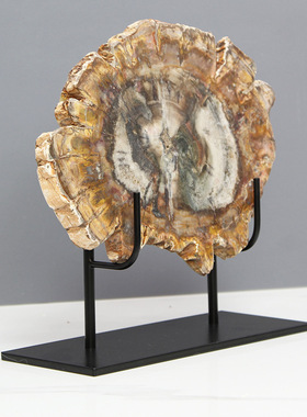 新中式木化石屏风摆件