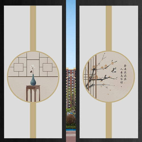 全遮光玻璃贴纸防窥遮挡唐英