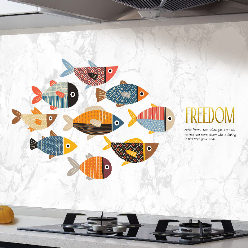简约静电厨房防油贴纸灶台墙纸自粘防水耐高温油烟机墙贴墙面贴膜,家居饰品,软装墙贴,淘宝优惠券,粉丝福利购,淘宝优惠卷