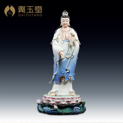 戴玉堂陶瓷西方三圣菩萨供奉佛像