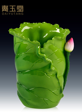 戴玉堂陶瓷香桶家用供佛大号香筒插花家用陶瓷香筒装香的香桶笔筒