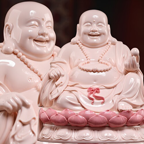 戴玉堂陶瓷弥勒家用佛像供奉摆件
