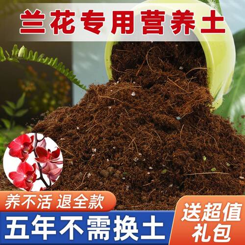 兰花专用土家用盆栽营养土疏松透气酸性沙质土壤花卉园艺种植土
