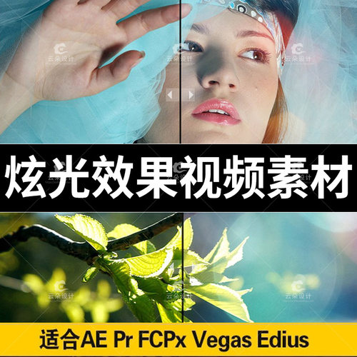 FCPx/AE/Pr/Vegas/Edius炫光视频特效素材绚丽炫光光晕光斑插件