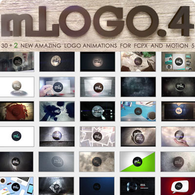 FCPX插件32种LOGO标志final cut pro x片头动画预设mLogo 4