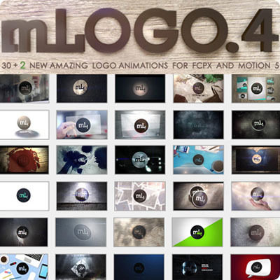 FCPX插件32种LOGO标志final cut pro x片头动画预设mLogo 4