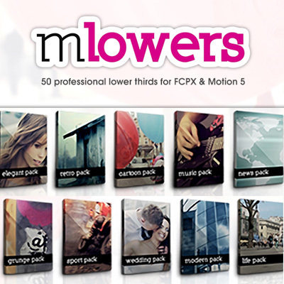 Final Cut Pro X 和 Motion 5 字幕条插件合集 mLowers FCPX图片
