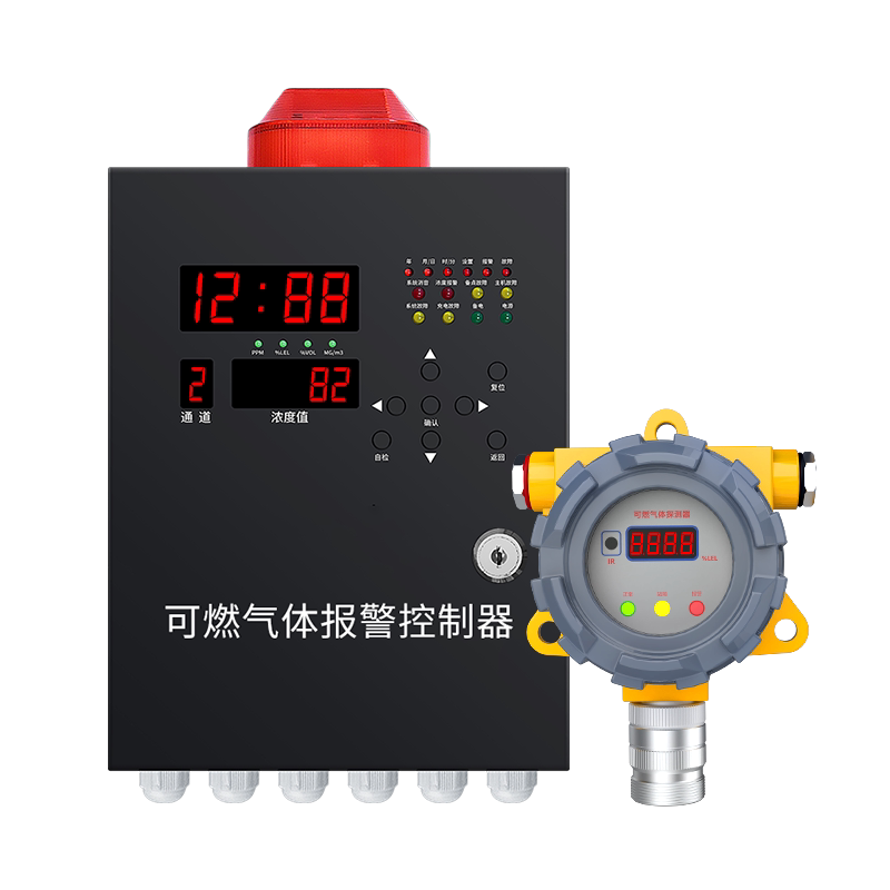 工业防爆可燃气体报警器控制器天然气油漆房液化气浓度泄漏检测仪