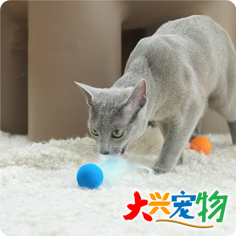 中国爪迷模拟小猎物羽毛弹球1个