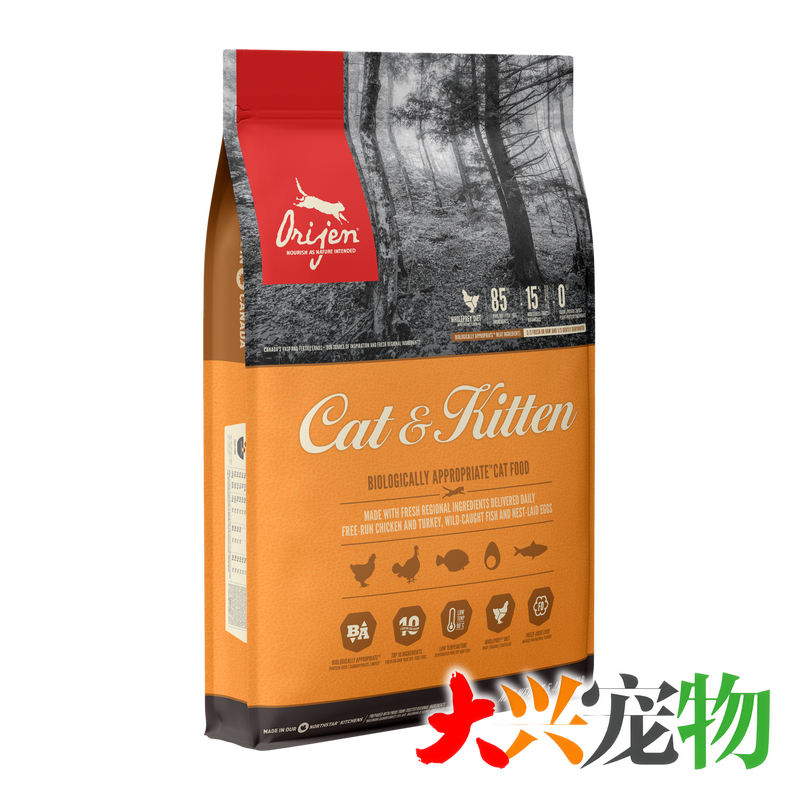 大兴宠物●加拿大 Orijen渴望 无谷鸡肉 成幼猫通用全猫粮 12磅