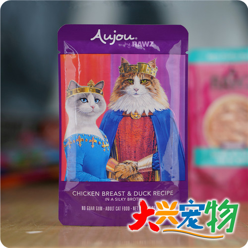 美国 RAWZ罗斯肉丝/油画系列●鸡肉/鲑鱼/金枪鱼主食猫餐包 69g-封面