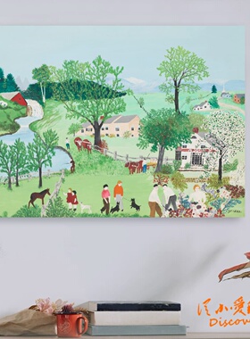装饰画挂画 花园农场 摩西奶奶 Moses 现代简约童趣温馨风景画