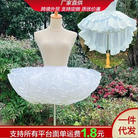 无骨衬裙蓬蓬公主裙撑COS暴力纱女仆夏季洛丽塔lolita撑日常