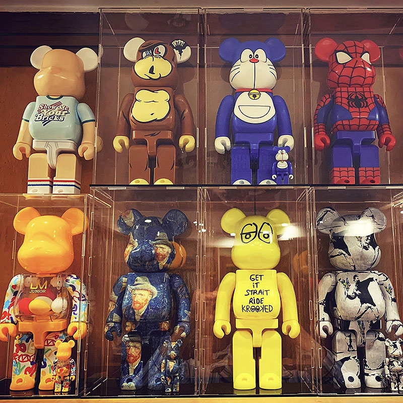 bearbrick400%暴力熊积木熊梵高熊星空手办客厅摆件潮玩偶公仔