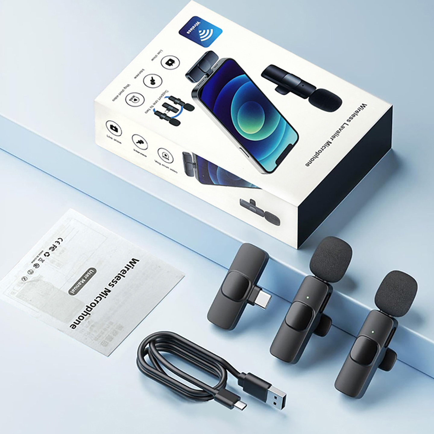 手機無線領夾咪Clip咪便攜咪高峰KOL/YouTuber拍片專用mini麥克風