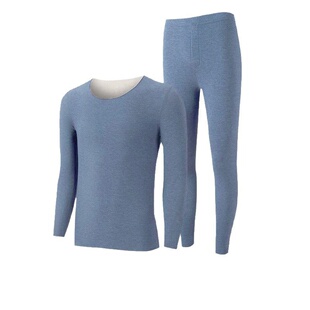 一套过冬防寒羊绒无痕套装男士内衣加绒加厚双面德绒秋衣秋裤大码