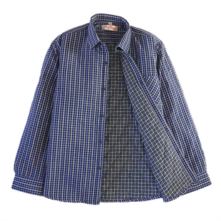 款 加棉保暖衬衣棉衬衫 纯棉老粗布加厚夹棉衬衫 长袖 小棉袄 男士 冬季