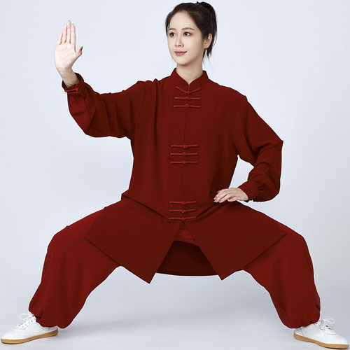 男女新款长款太极服高档