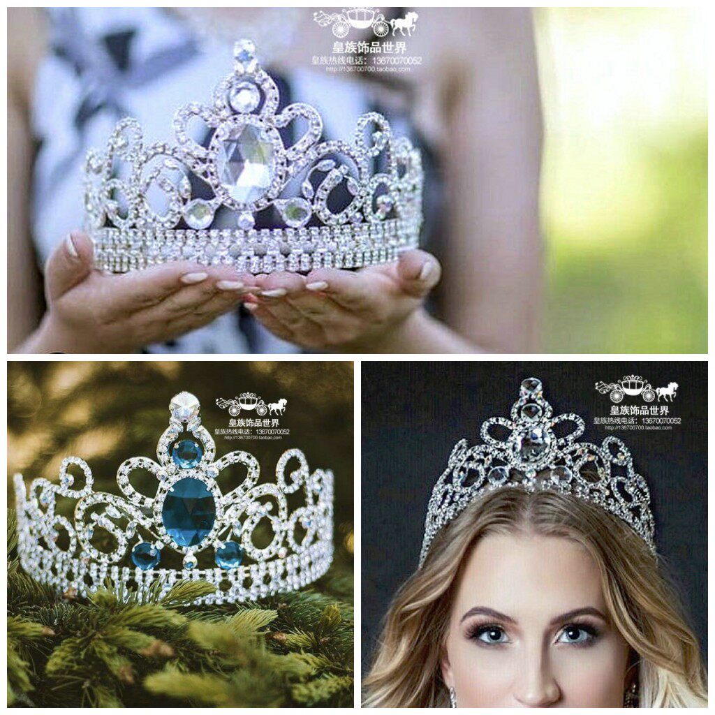 『皇族』美丽王妃女神公主进口水钻选美新娘颁奖典礼皇冠后冠派对